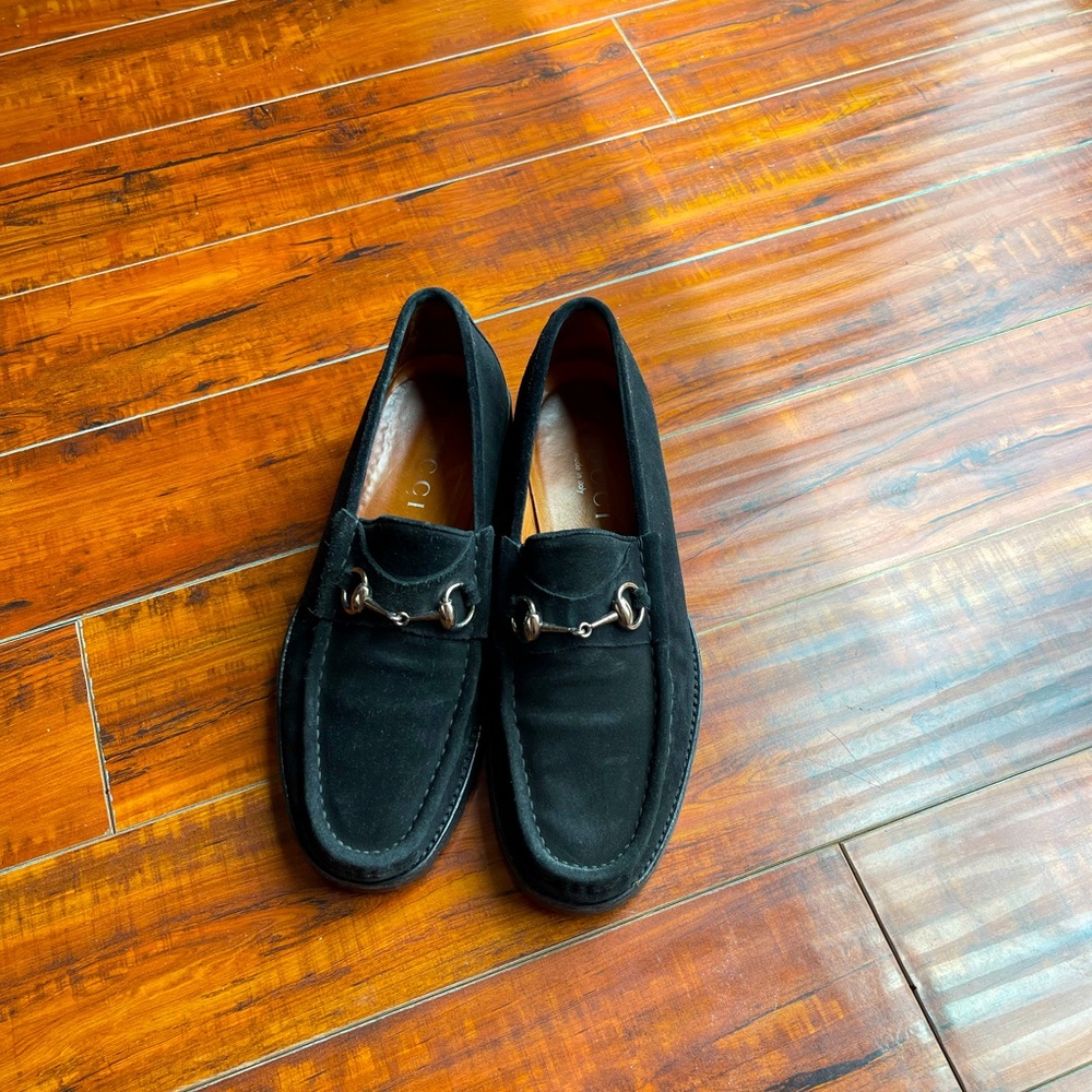 Suede Gucci loafers. Classic